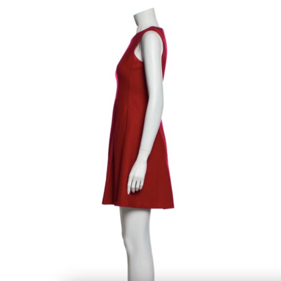 🔴SOLD🔴THEORY WOOL DRESS! Adison Red Wool Blend Dress XS - Picture 5 of 8